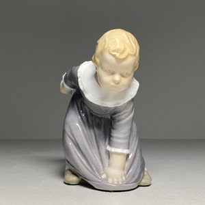 Bing & Grondahl Porcelain Figurine #1995 Girl in Dress, Vintage Bing and Grøndahl Figurine Baby Girl, Bing and Grondahl Figurine