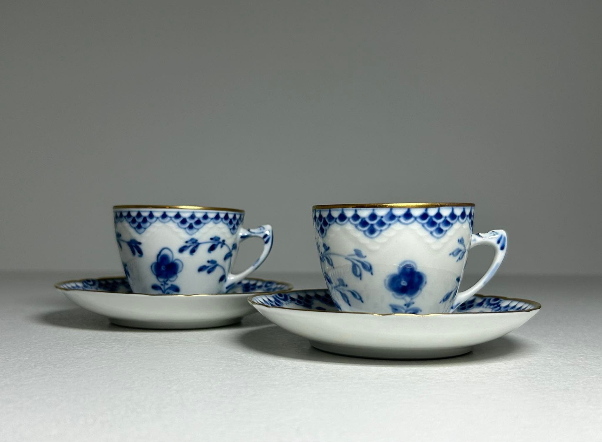 Bing and Grondahl Butterfly Dickens Gold Rim Porcelain Demitasse