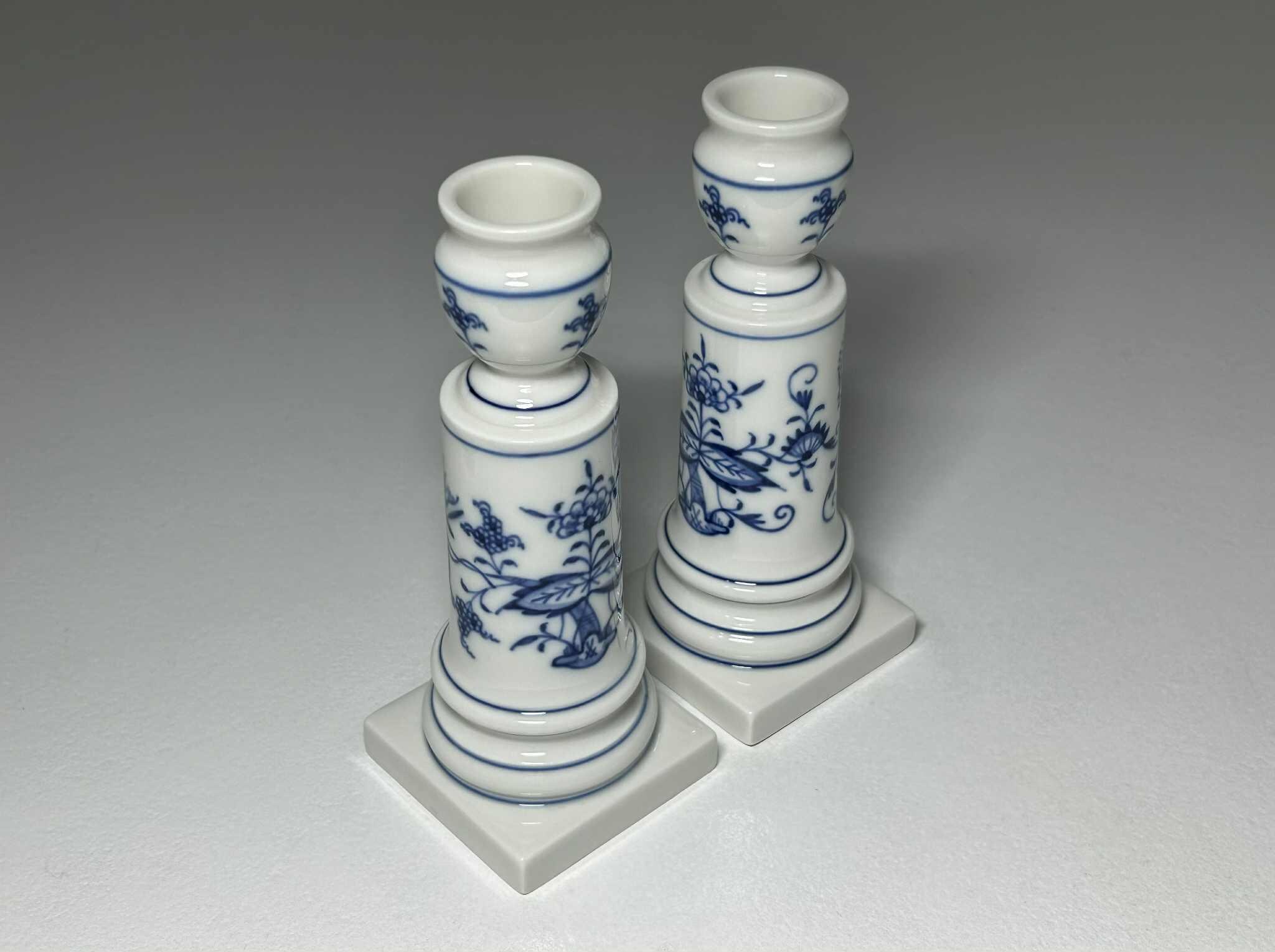 マイセン ブルーオニオン キャンドルスタンド 2 個セット、マイセン