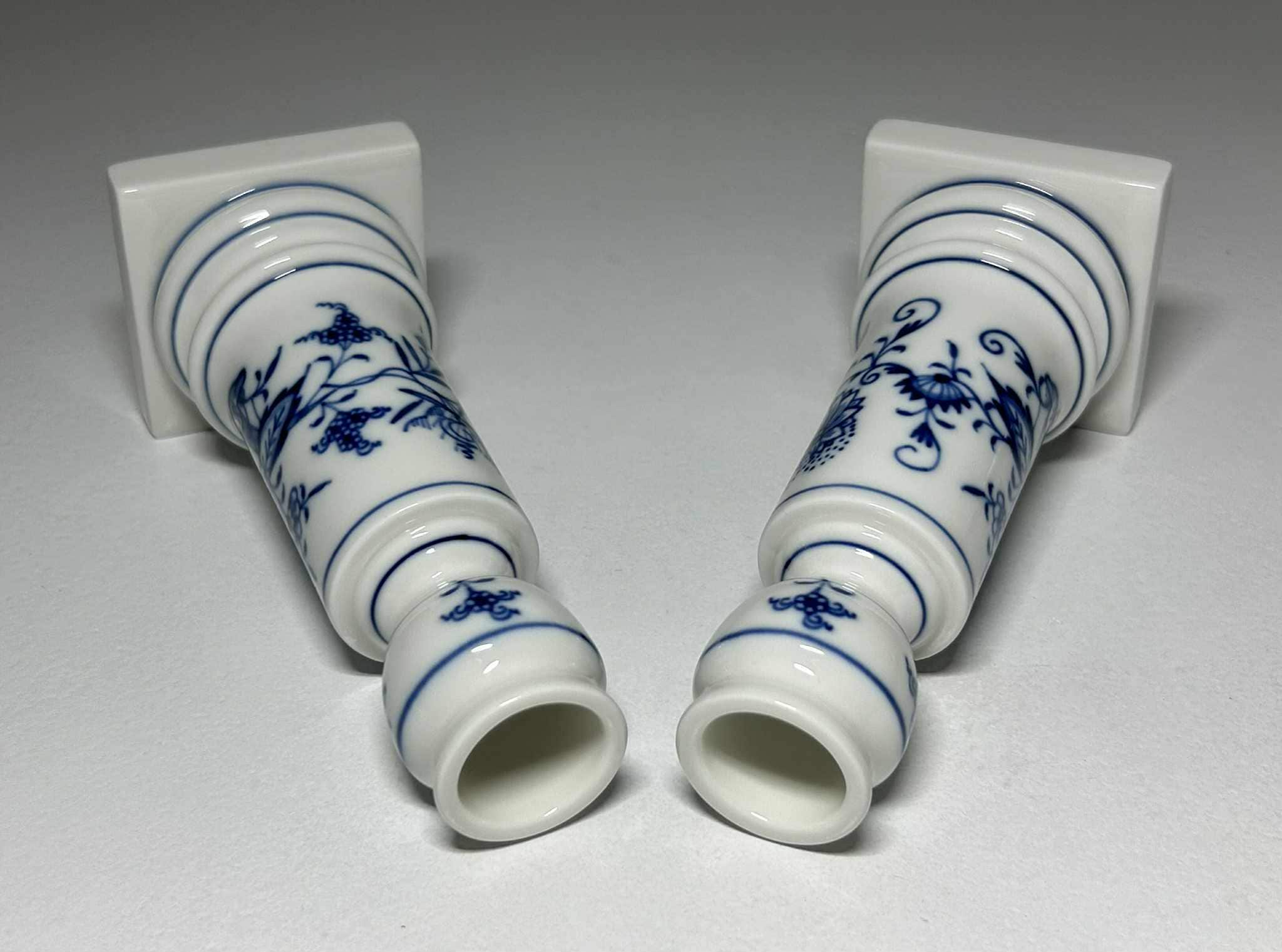 マイセン ブルーオニオン キャンドルスタンド 2 個セット、マイセン