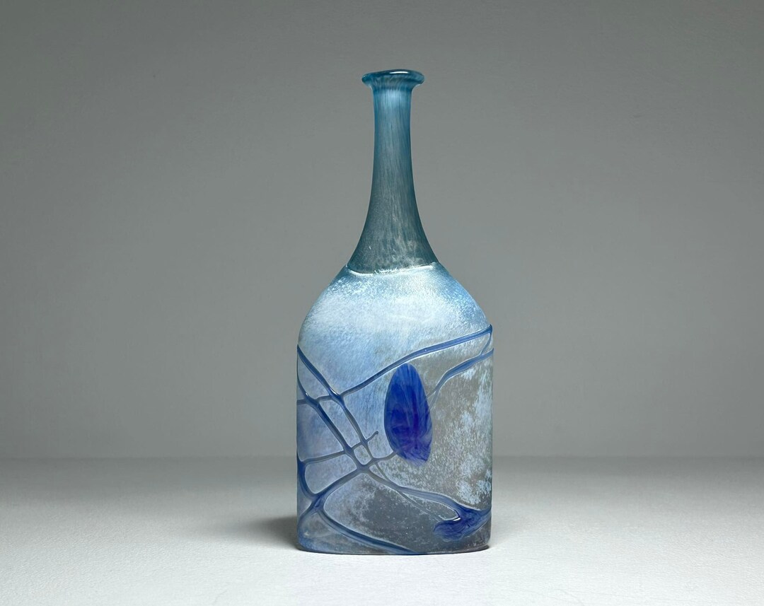 Kosta Boda Bertil Vallien Art Glass Vase ''galaxy Blue'', Bertil Vallien Kosta Boda Vase, Bertil
