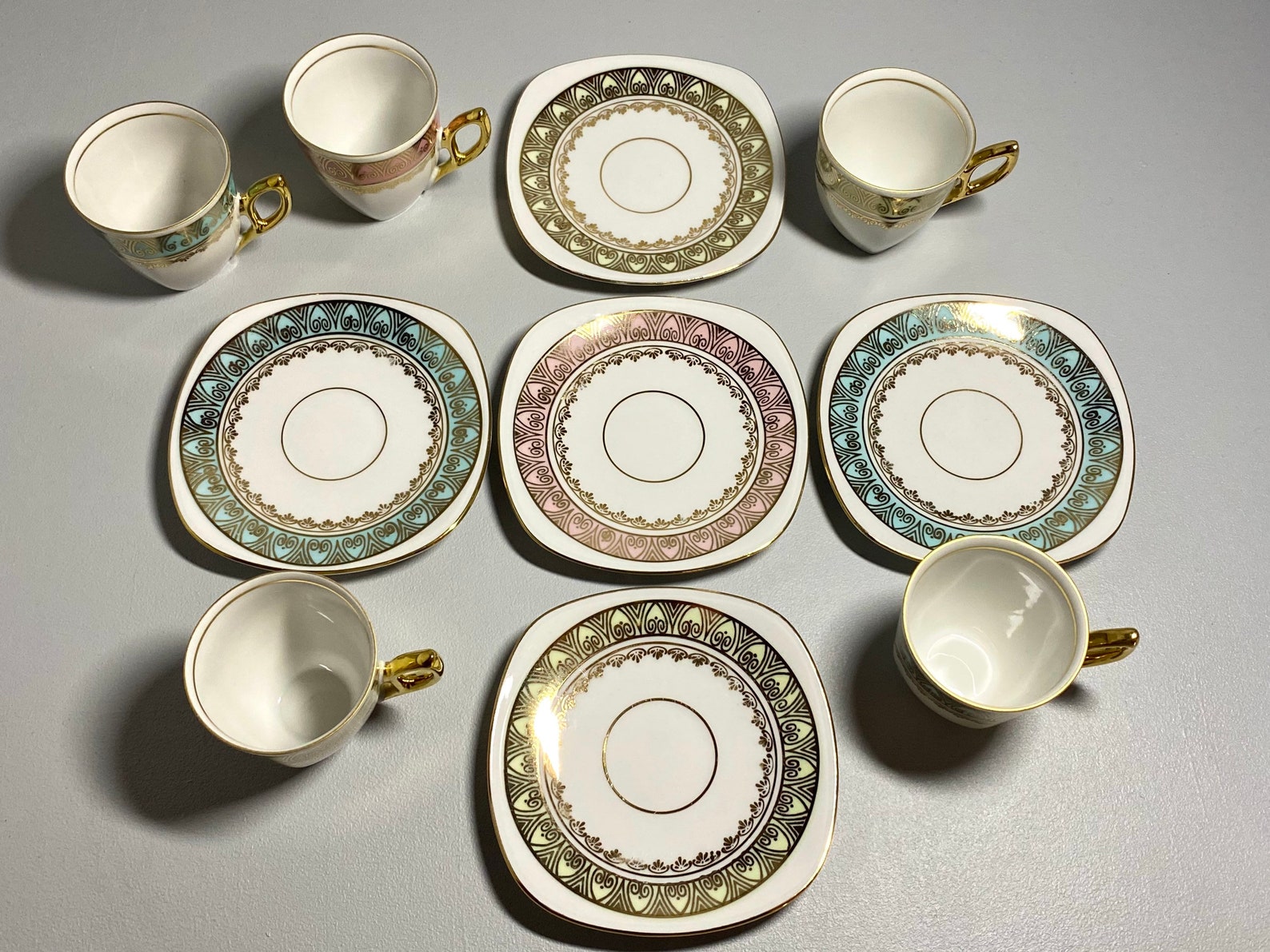 Set of 5 Vintage Mitterteich Bavaria Tea/Mocha Cup Sets 1960s Etsy