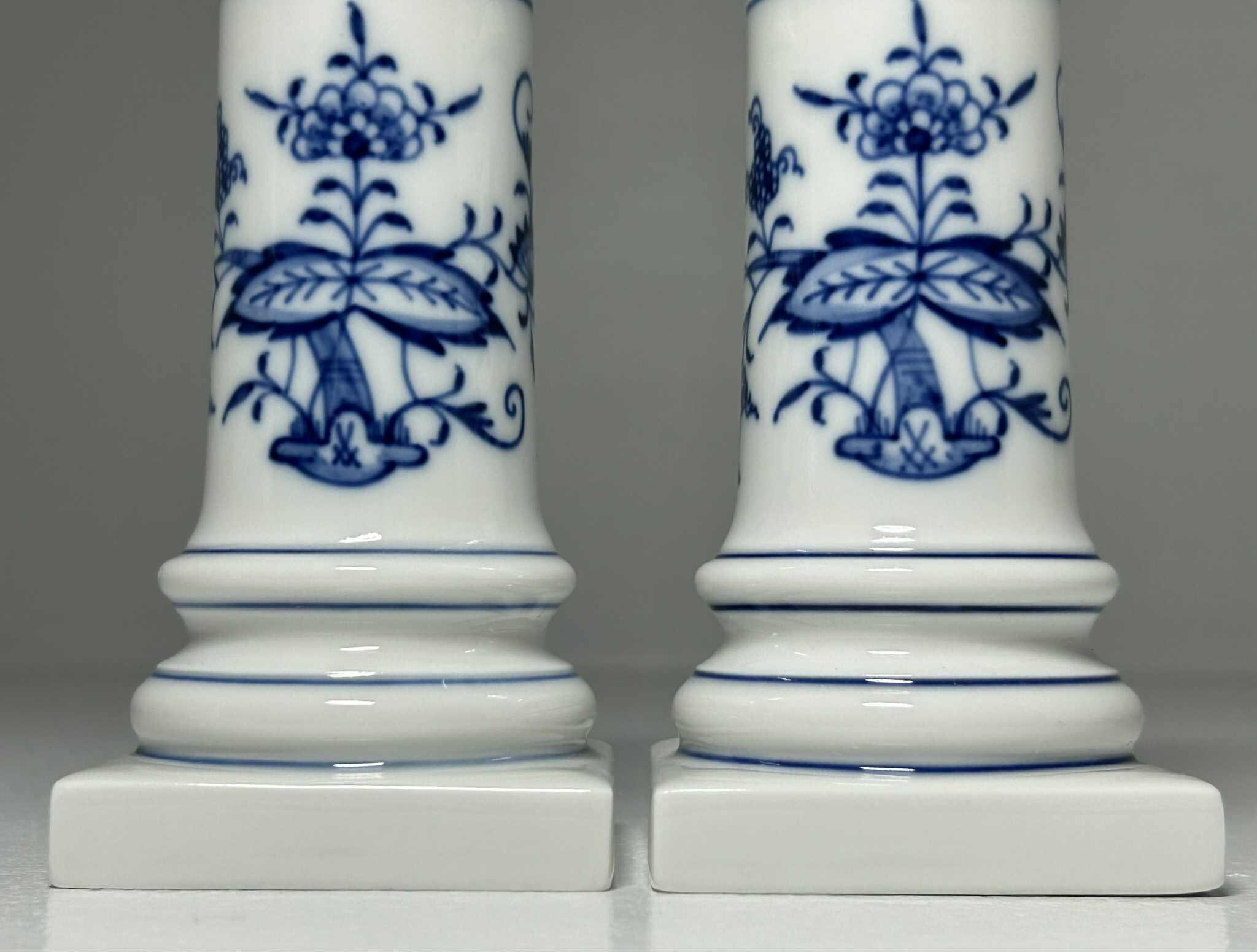 マイセン ブルーオニオン キャンドルスタンド 2 個セット、マイセン