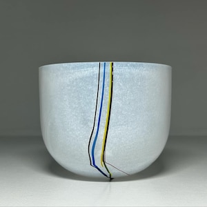 Kosta Boda Bertil Vallien Art Glass Bowl &#39;&#39;Rainbow&#39;&#39; #58285, Bertil Vallien Kosta Boda Vase, Bertil Vallien Rainbow Bowl No 58285