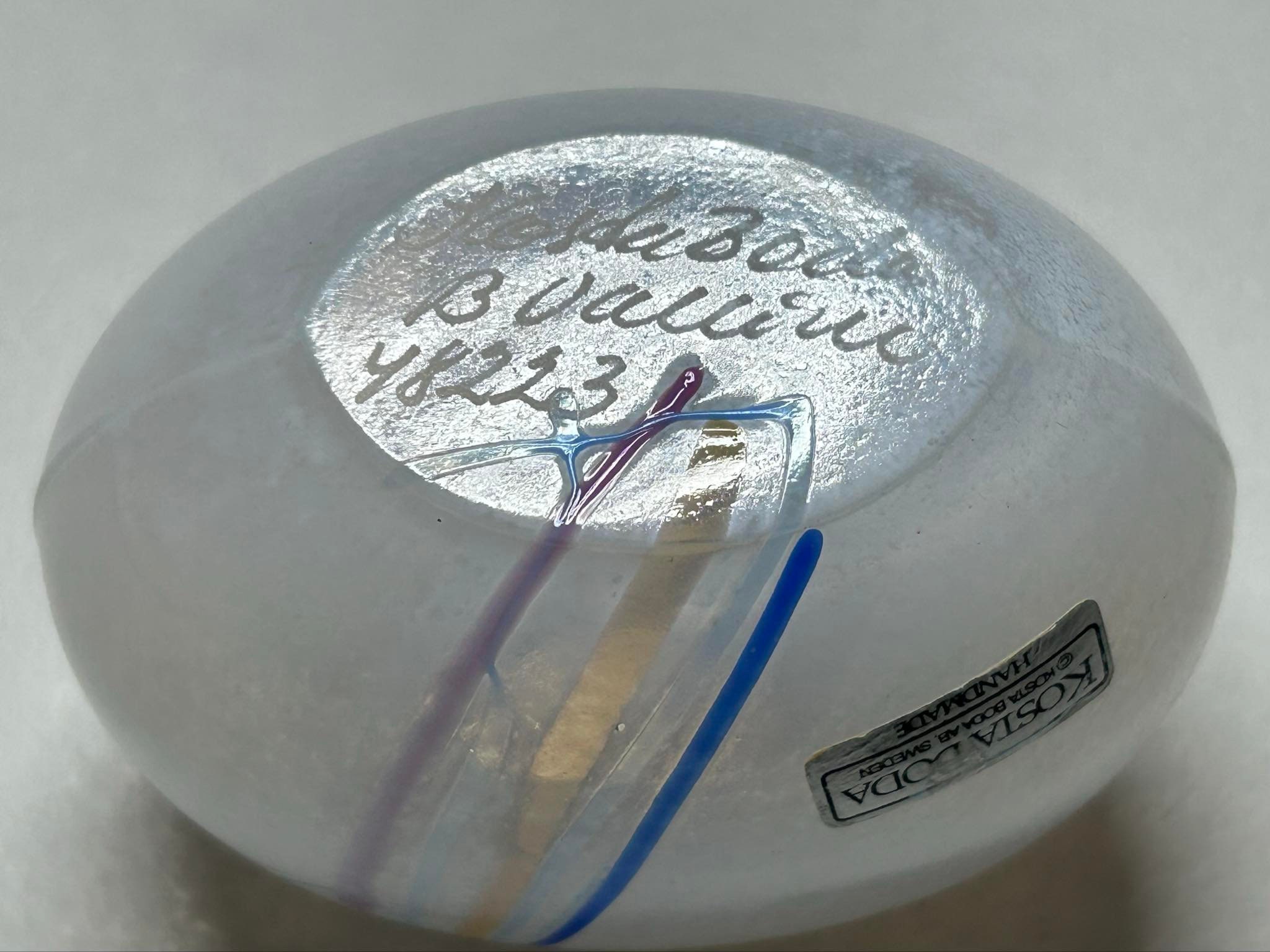 Kosta Boda Bertil Vallien ミニチュア アート ガラス花瓶 ''Rainbow