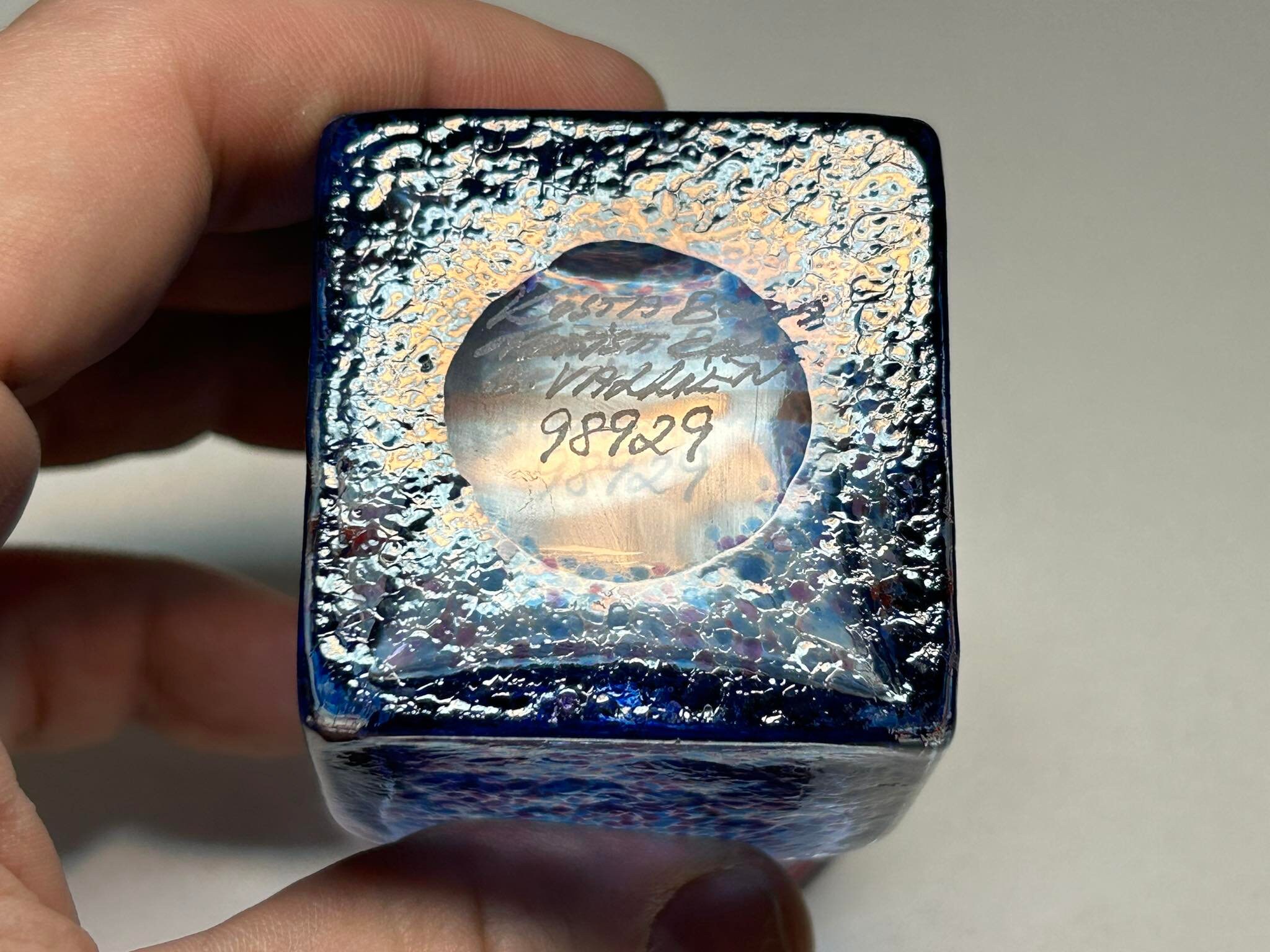 Kosta Boda Bertil Vallien Art Glass Miniature 'meridian
