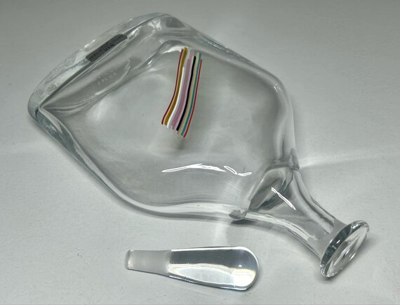 Rare Kosta Boda Bertil Vallien Art Glass Decanter ''rainbow