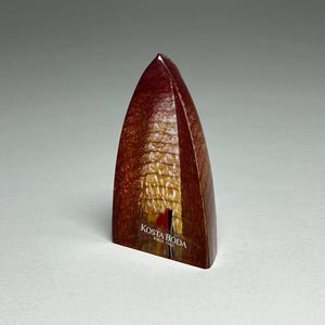 Kosta Boda Bertil Vallien Art Glass Miniature Halfboat ”Stand Tall” Sculpture No 99311, Bertil Vallien Kosta Boda Sculpture #99311
