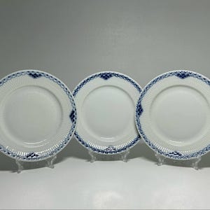 Set of 3 Royal Copenhagen Princess (Princesse) Dessert Plates No 111/574, Royal Copenhagen Denmark Princess Cake Plates 111/574