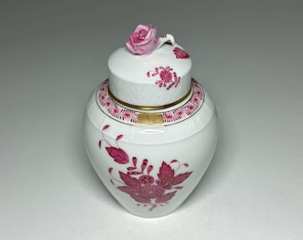 Herend Sugar Bowl Waldstein Blue Pattern, Herend Hungary Fine