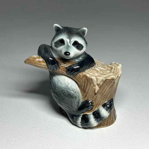 Royal Copenhagen Porcelain Racoon Figurine #054 by Allan Terkelsen, Royal Copenhagen Racoon Figurine No 054