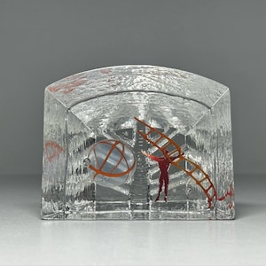 Kosta Boda Bertil Vallien Heavy Art Glass Atelier Sculpture No 969010, Bertil Vallien Kosta Boda Art Glass Sculpture 8BVAAT 969010