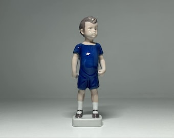 Bing and Grondahl Porcelain Figurine 'Kaj Boy' #1617, Bing and Grondahl 'Boy Kaj' by Ingeborg Plockross Irminger