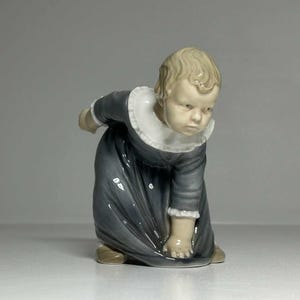 Bing & Grondahl Porcelain Figurine #1995 Girl in Dress, Vintage Bing and Grøndahl Figurine Baby Girl, Bing and Grondahl Figurine