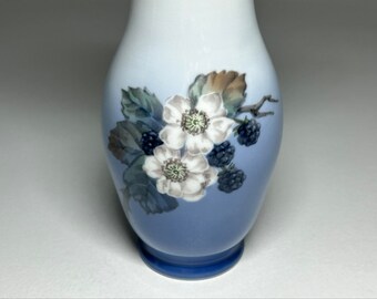デンマーク製 ロイヤルコペンハーゲン青紫装飾 陶器花瓶 デンマーク製 ロイヤルコペンハーゲン Royal Copenhagen 花瓶