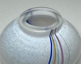 Kosta Boda Bertil Vallien ミニチュア アート ガラス花瓶 ''Rainbow