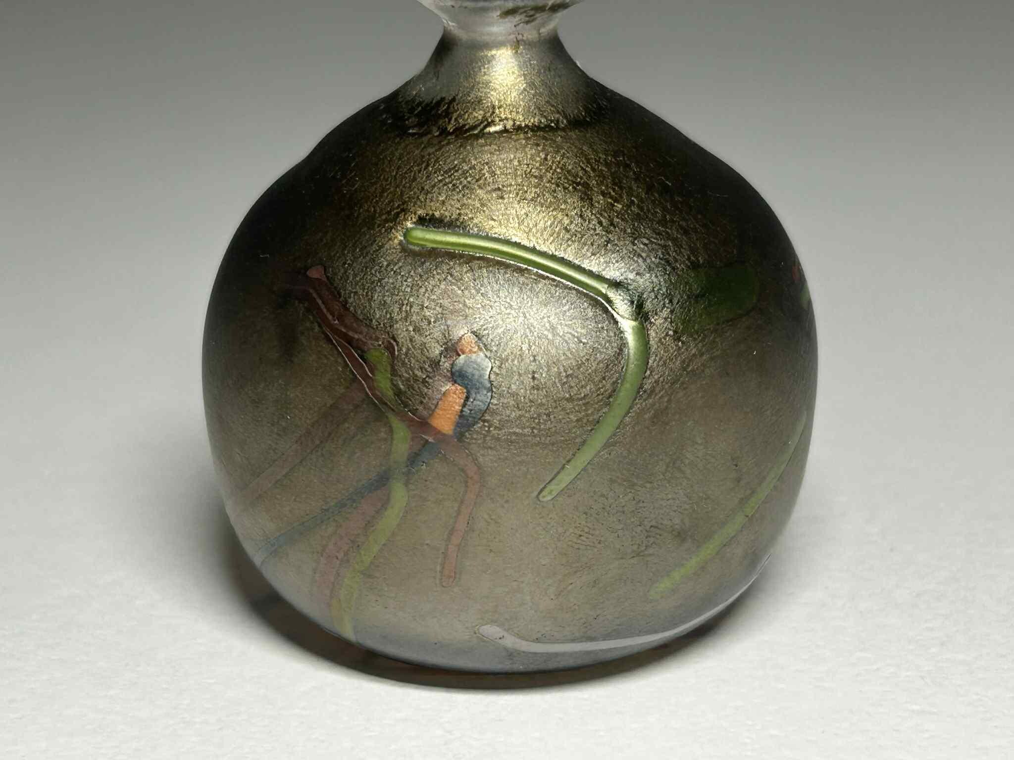Kosta Boda Bertil Vallien Miniature Art Glass Bottle Vase
