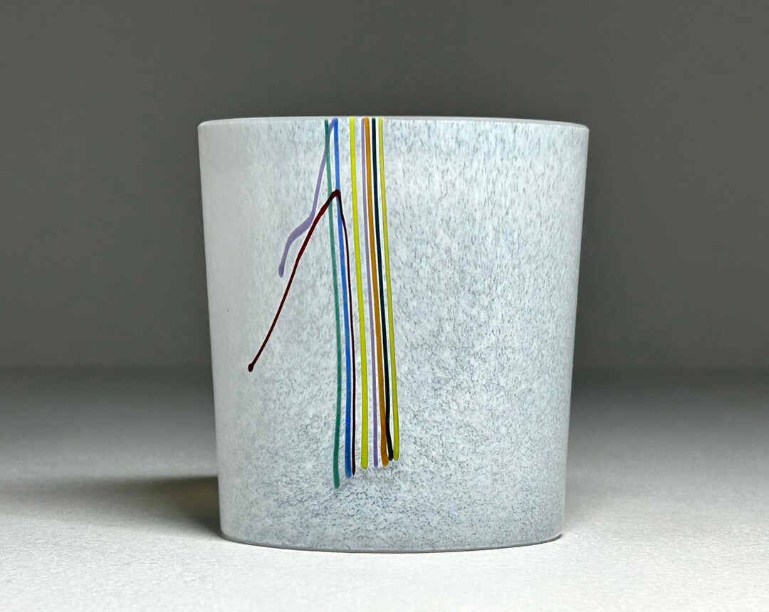 Kosta Boda Bertil Vallien スモール アート ガラス花瓶 ''Rainbow