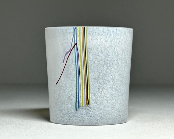 Kosta Boda Bertil Vallien スモール アート ガラス花瓶 ''Rainbow
