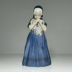 Royal Copenhagen Figurine #1323 Girl in Blue Dress, Royal Copenhagen Figurine 1323 Girl from Bornholm, Royal Copenhagen Figurine