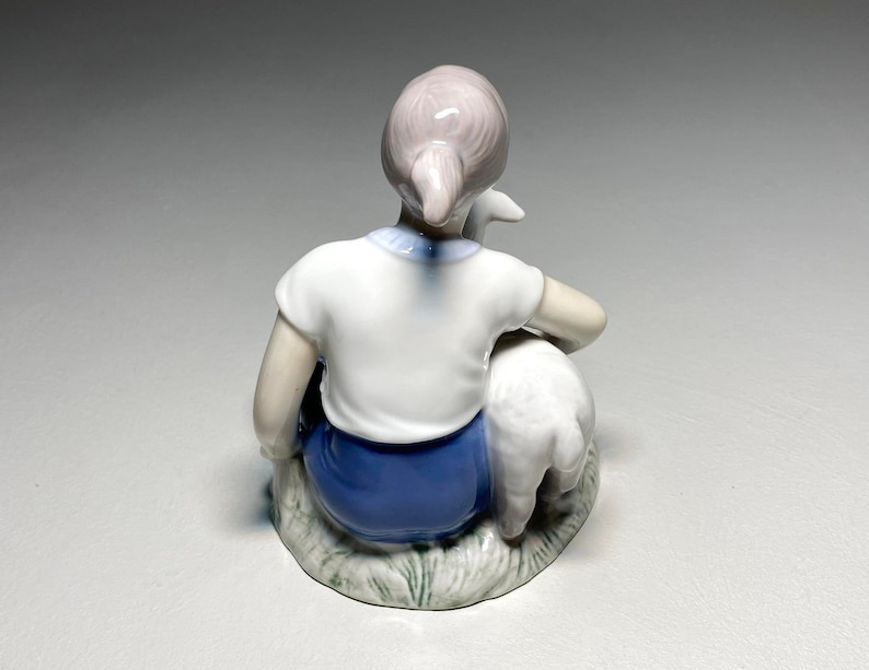 Bing and Grondahl Figurine 2336 Girl With Happy Lamb, Bing and Grøndahl