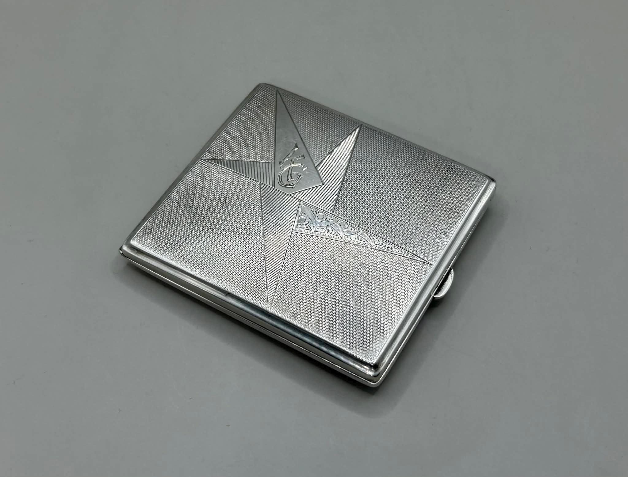 solid silver cigarette case Antique 800 Solid Silver German Cigarette Case (maker's Mark KH)