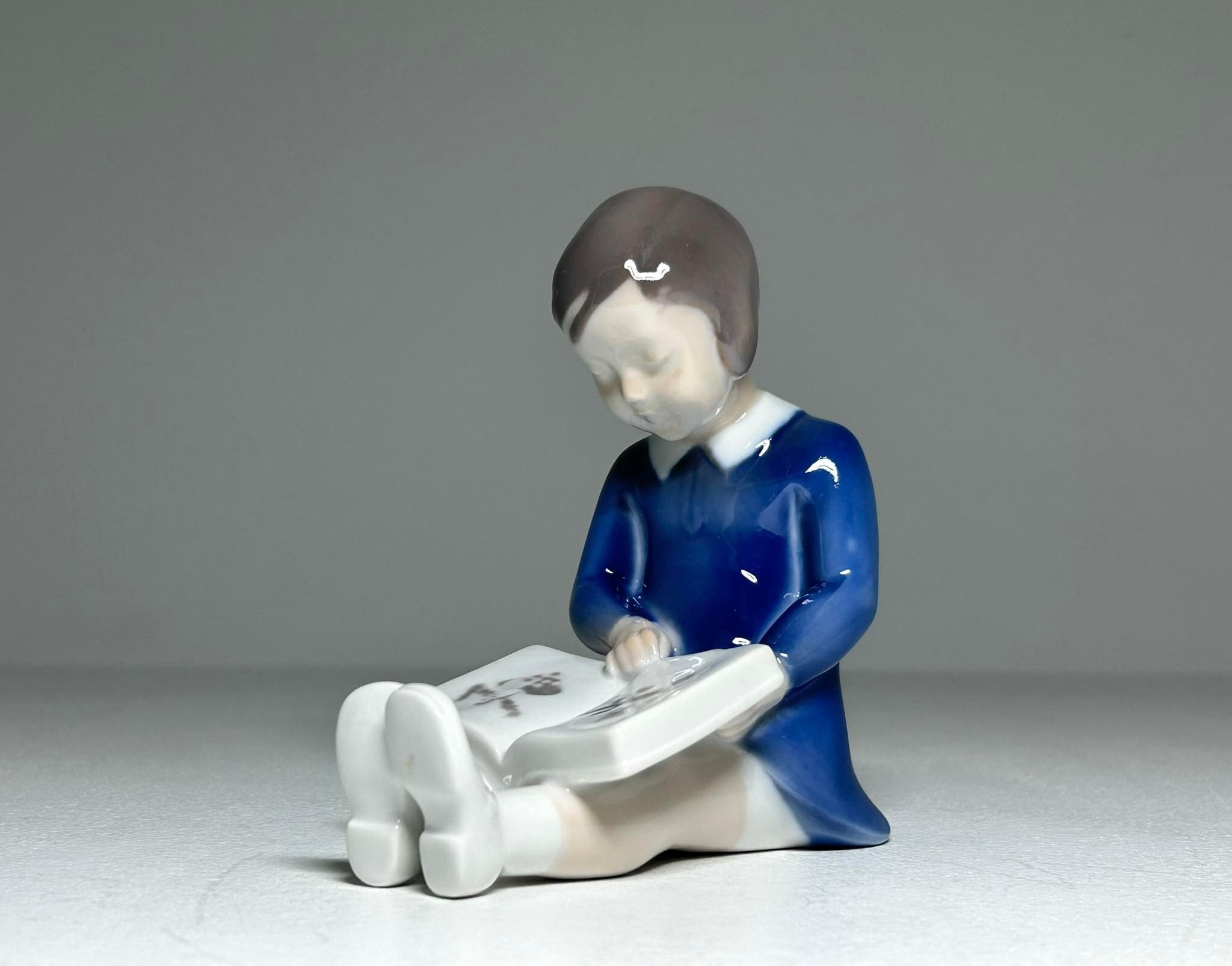 Bing and Grondahl Figurine #2247 First Book, Bing and Grøndahl