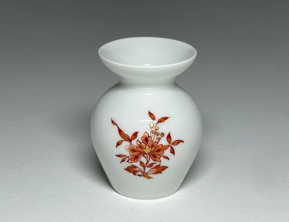 マイセン ミニチュア磁器花瓶、マイセン十字剣のつぼみ花瓶、マイセン 