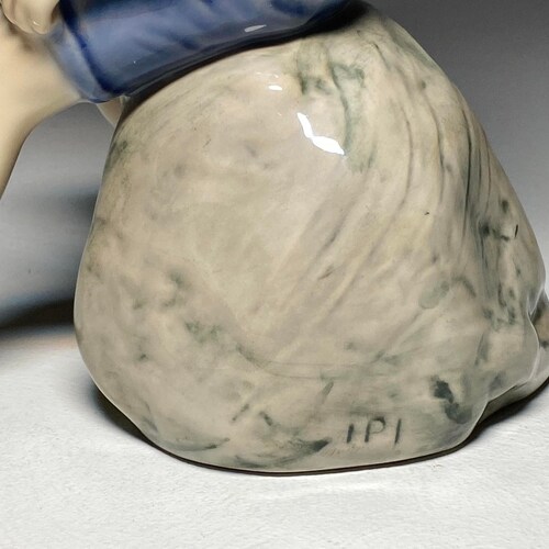 Bing and Grondahl Figurine #1757 Boy Sitting shops on a Rock, Bing and Grøndahl Porcelain Figurine 1757, B&G Figurine Boy on a Rock
