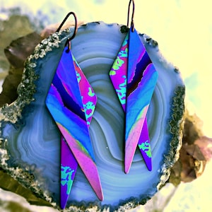 Titanium Elegant Double Pointed Dangle Earrings - Hypoallergenic