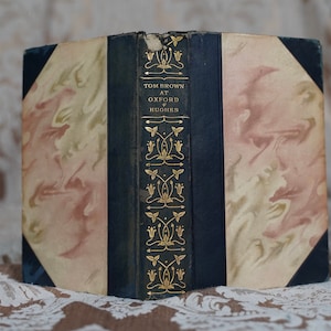 Tom Brown at Oxford Thomas Hughes - Antique Books, Vintage Books, Used Books, Blue Collectible Books