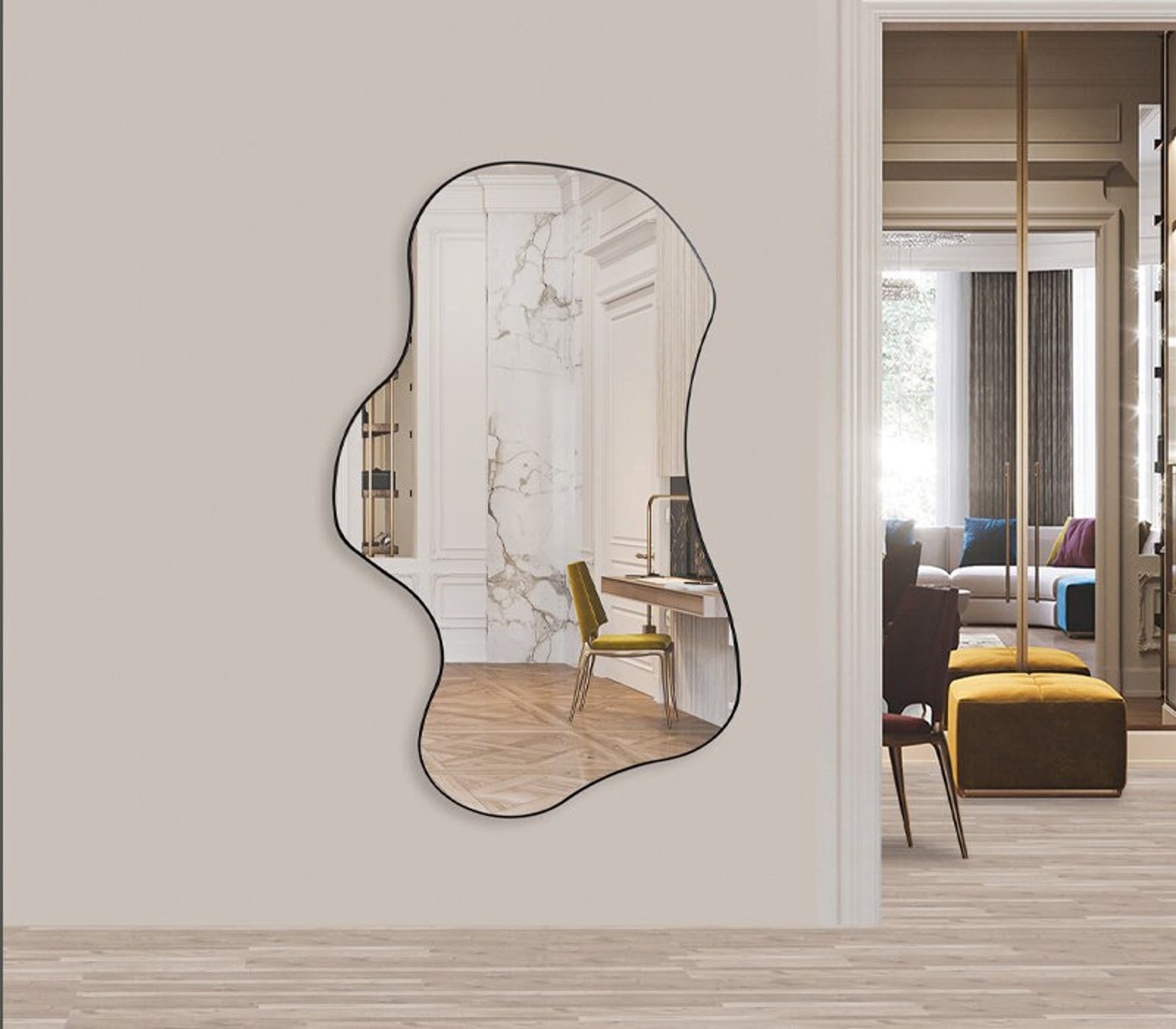 Asymmetrical Large Full Length Mirror /Irregular Shaped Etsy