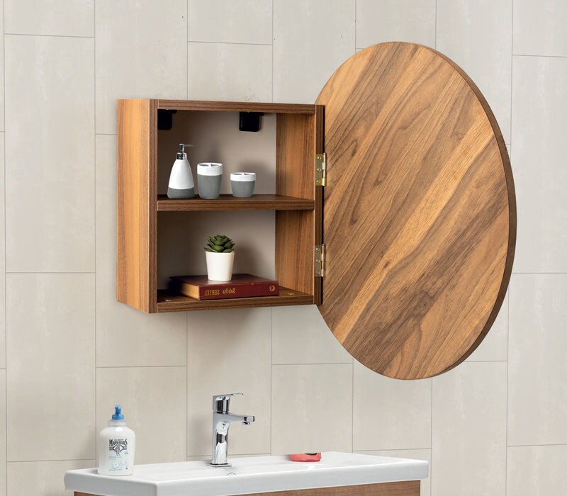 Round Mirror with Shelf for Wall/ Mirror with for Etsy