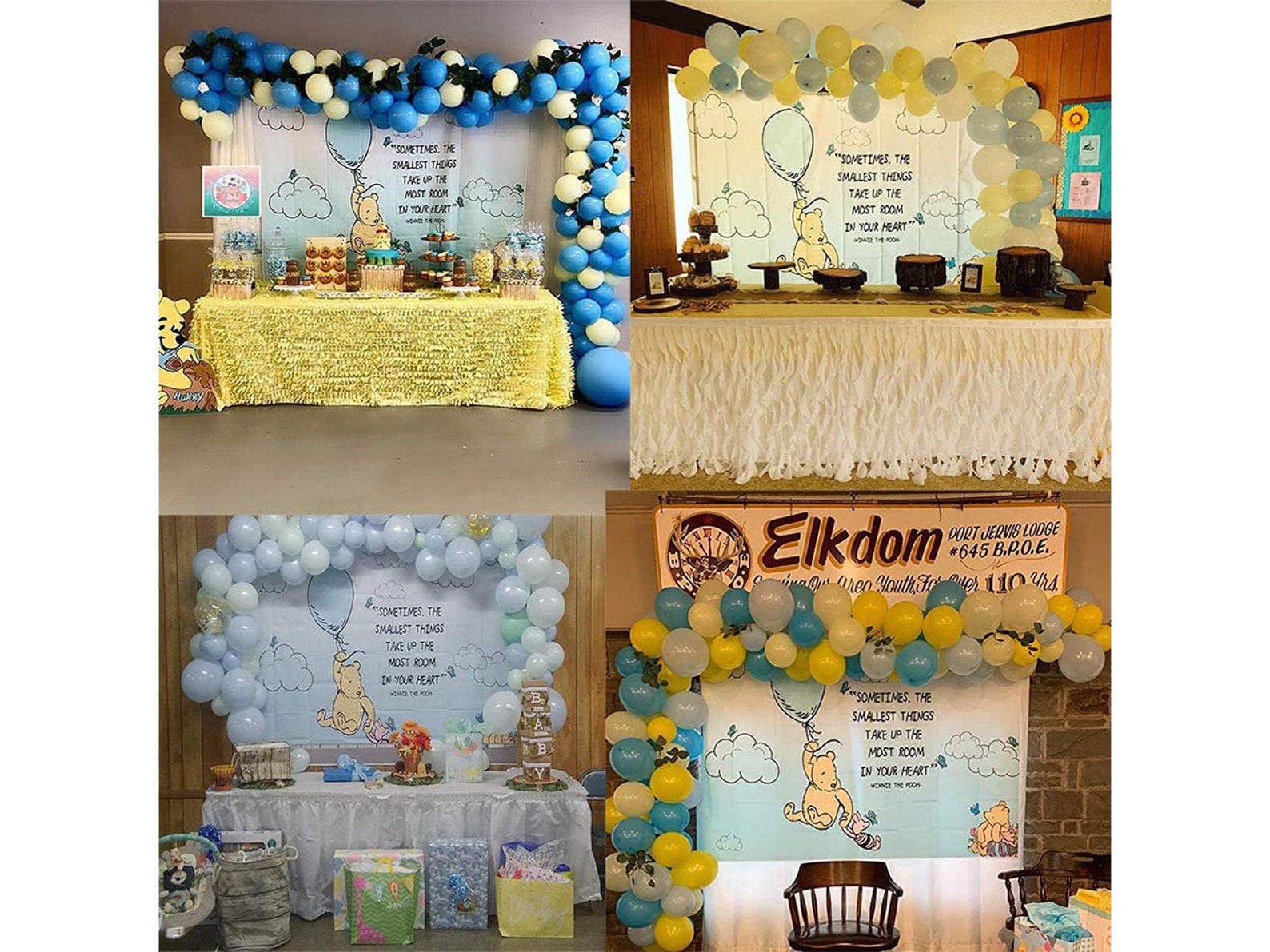 Classic Winnie the Pooh Backdrop Baby Shower 7x5 Light Blue Etsy