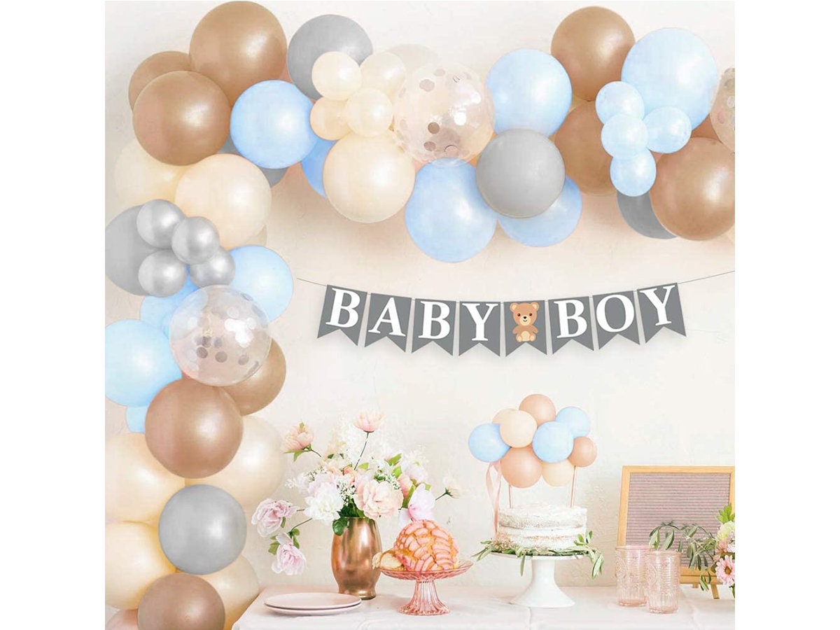 Sweet Baby Co. Teddy Bear Baby Shower Decorations for Boy With - Etsy