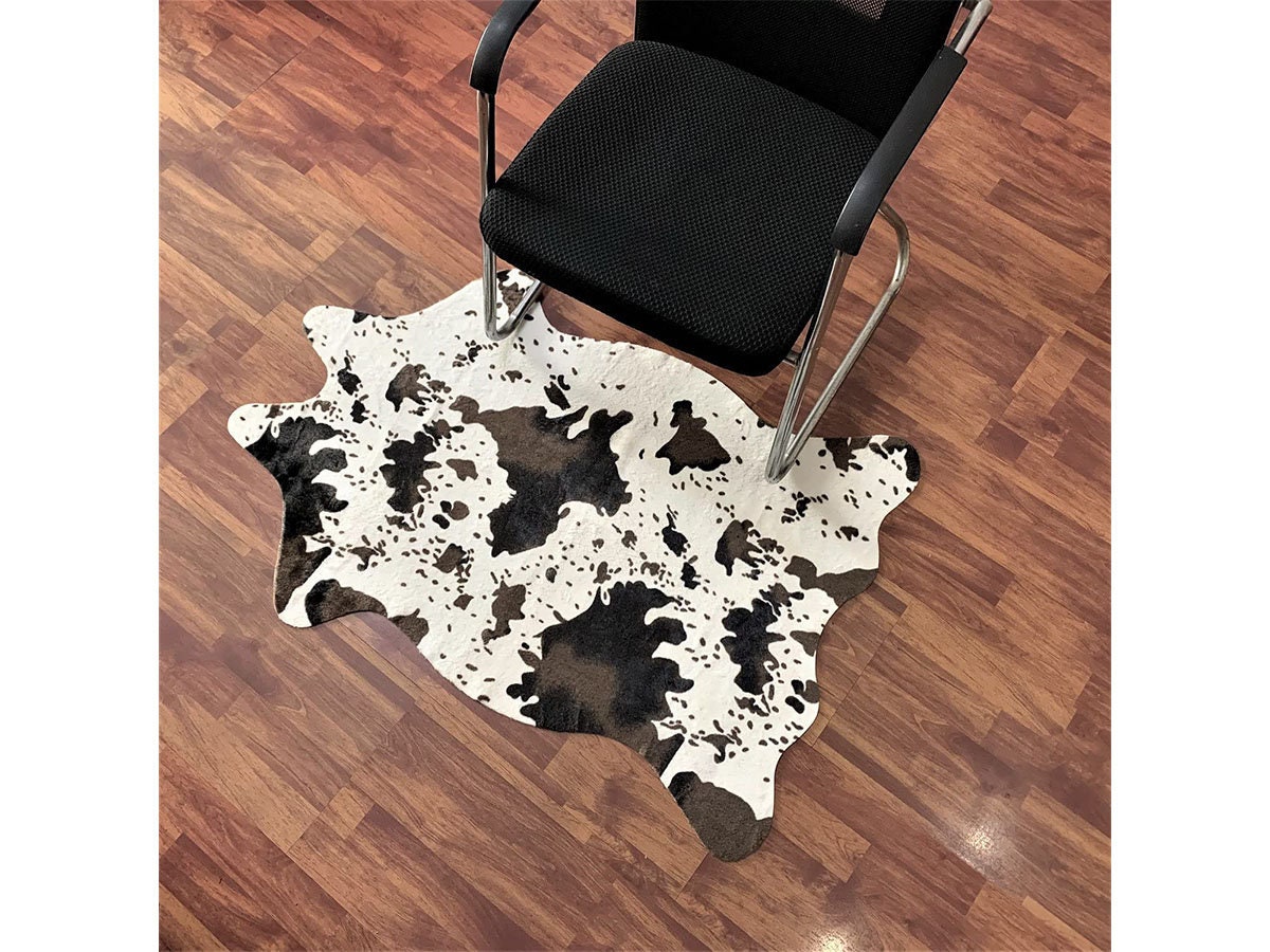 Cow Print Rug Faux Cowhide Area Carpet Animal Print Mat for Etsy