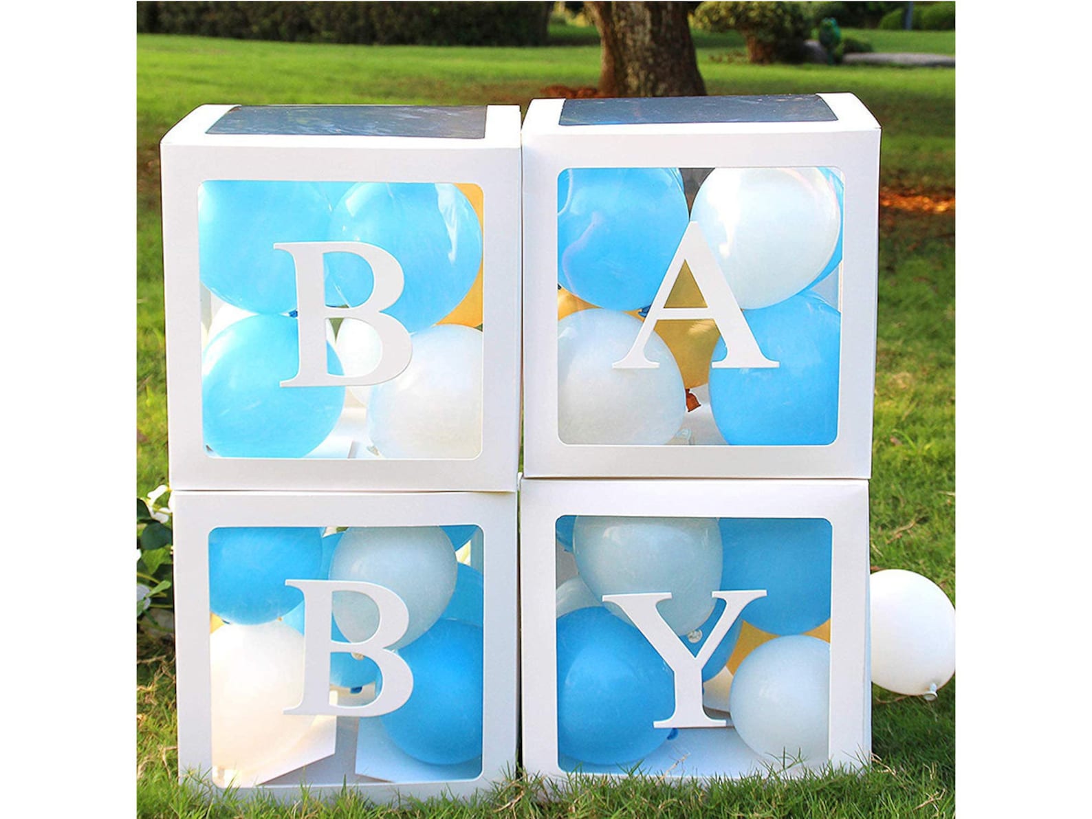 Baby Balloon Box 59pcs Set Baby Shower Boxes Transparent Etsy