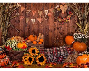 GoEoo Vinyl 9X6FT Autumn Harvest Backdrop Pumpkin Straw Haystack Backdrops Rustic Old Barn Farm Car Vintage Wood Carriage Photography Background for Halloween Thanks Gaving Photo Studio Props GoEoo Vinyl 9X6FT Autumn Harvest Backdrop Pumpkin Straw Haystack Backdrops Rustic Old Barn Farm Car Vintage Wood Carriage Photography Background for Halloween Thanks Gaving Photo Studio Props