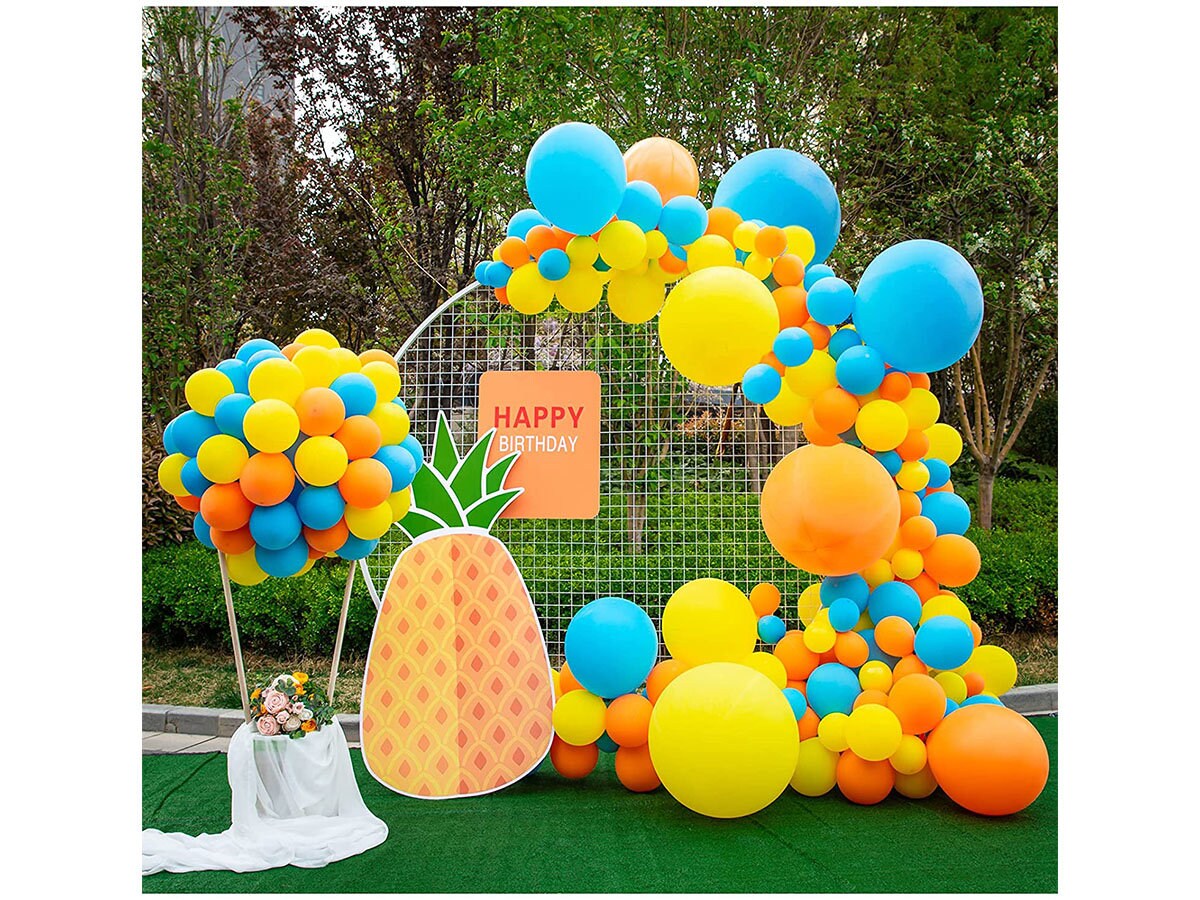 DIY Party Balloon Garland Kit129 Pcs Yellow Orange and Blue - Etsy Israel