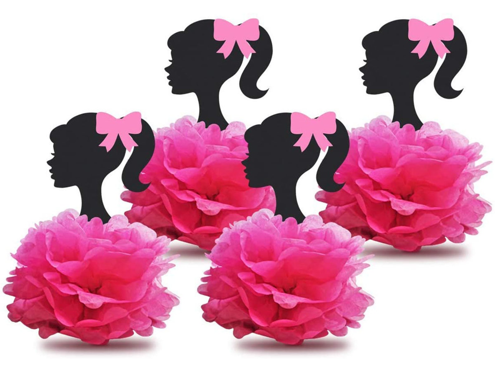 4 Party Centerpieces for Girl Theme Birthday Table Decorations Etsy