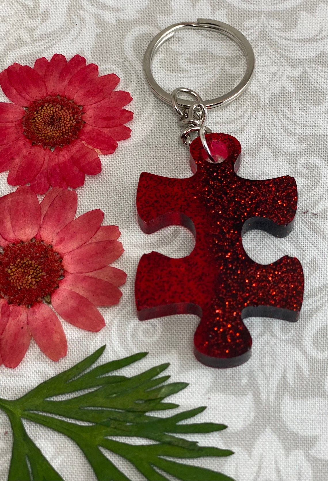 Resin Puzzle Piece Keyring / Keychain / Gift / Key Accessories Etsy