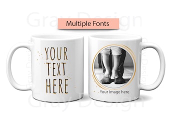 Customizable Photo Mug, Personalized Gift, 11oz Ceramic