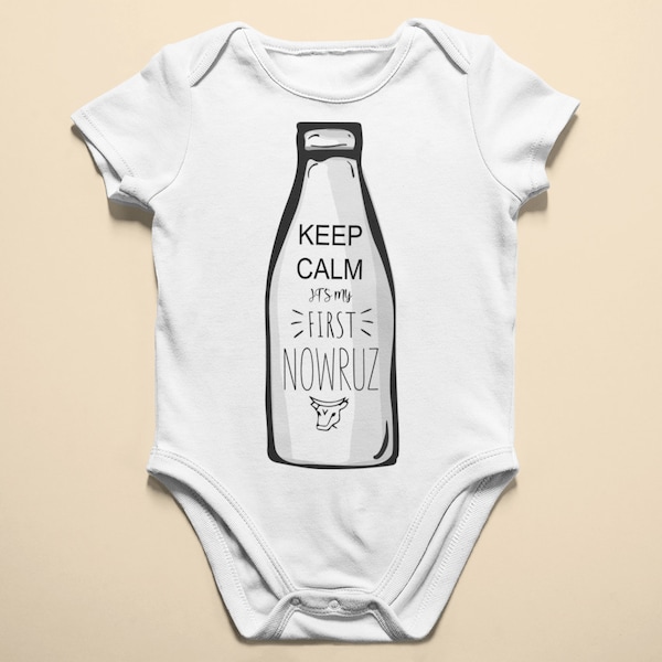 Persian  Baby Onesie® " Keep Calm It's my First Nowruz"  - Cute Persian Bodysuit - Persian Baby Gift - Persian New Year -Norouz- Made in USA