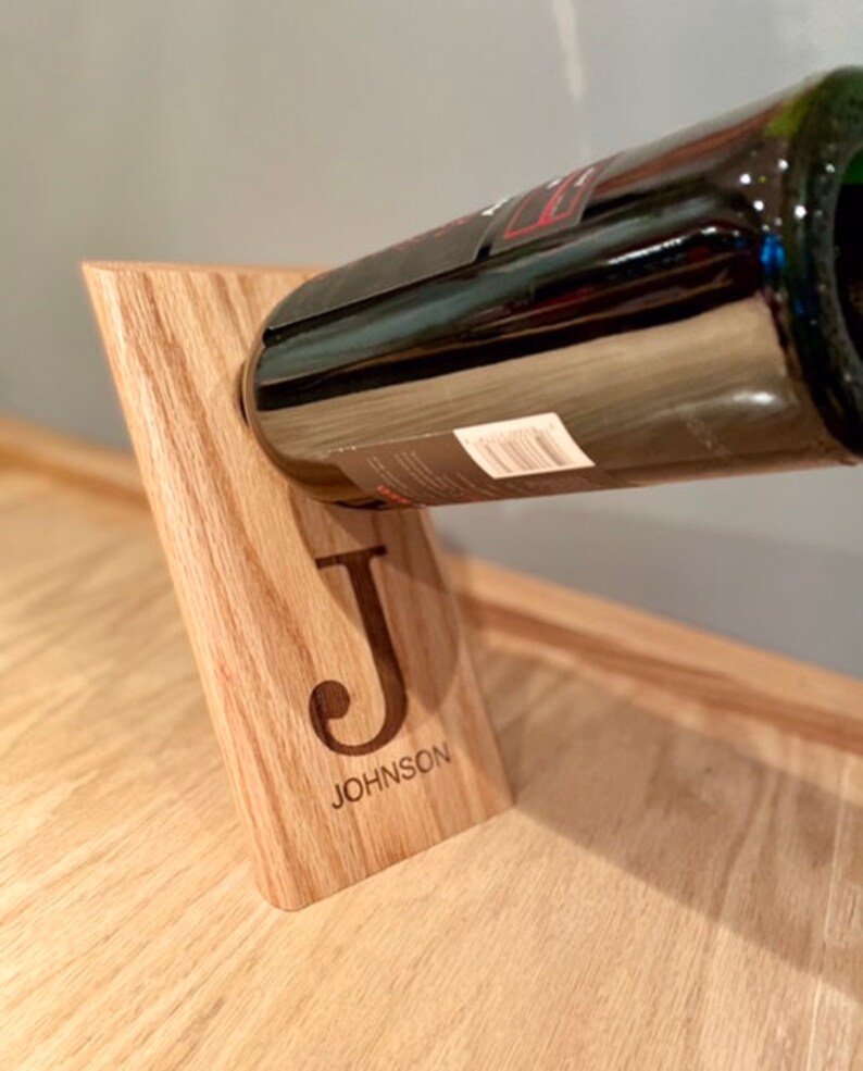 Personalized Balancing Wine Bottle Holder Etsy