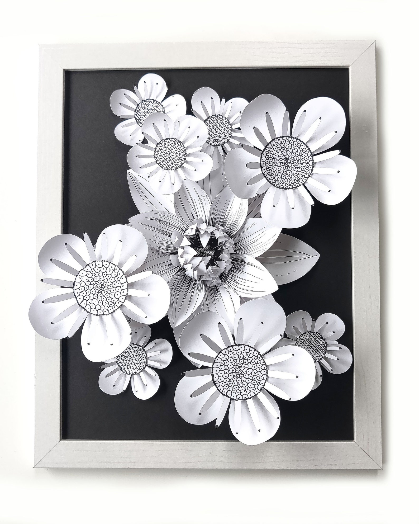 DIY Paper Flower Craft Kit for Adults Spring Minimalist Wall Etsy