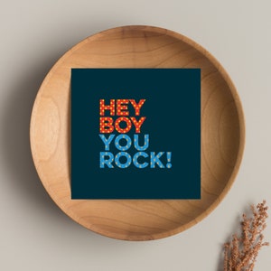 Biglietto di compleanno - Hey Boy You Rock