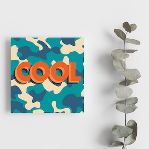 Camouflage Geburtstagskarte - COOL