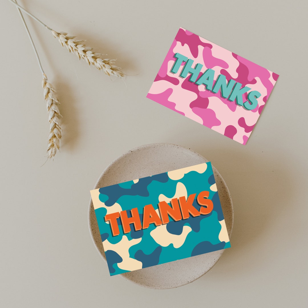 Pack of 10 Thank You Postcards - Mixed Set of 2 Designs - Etsy