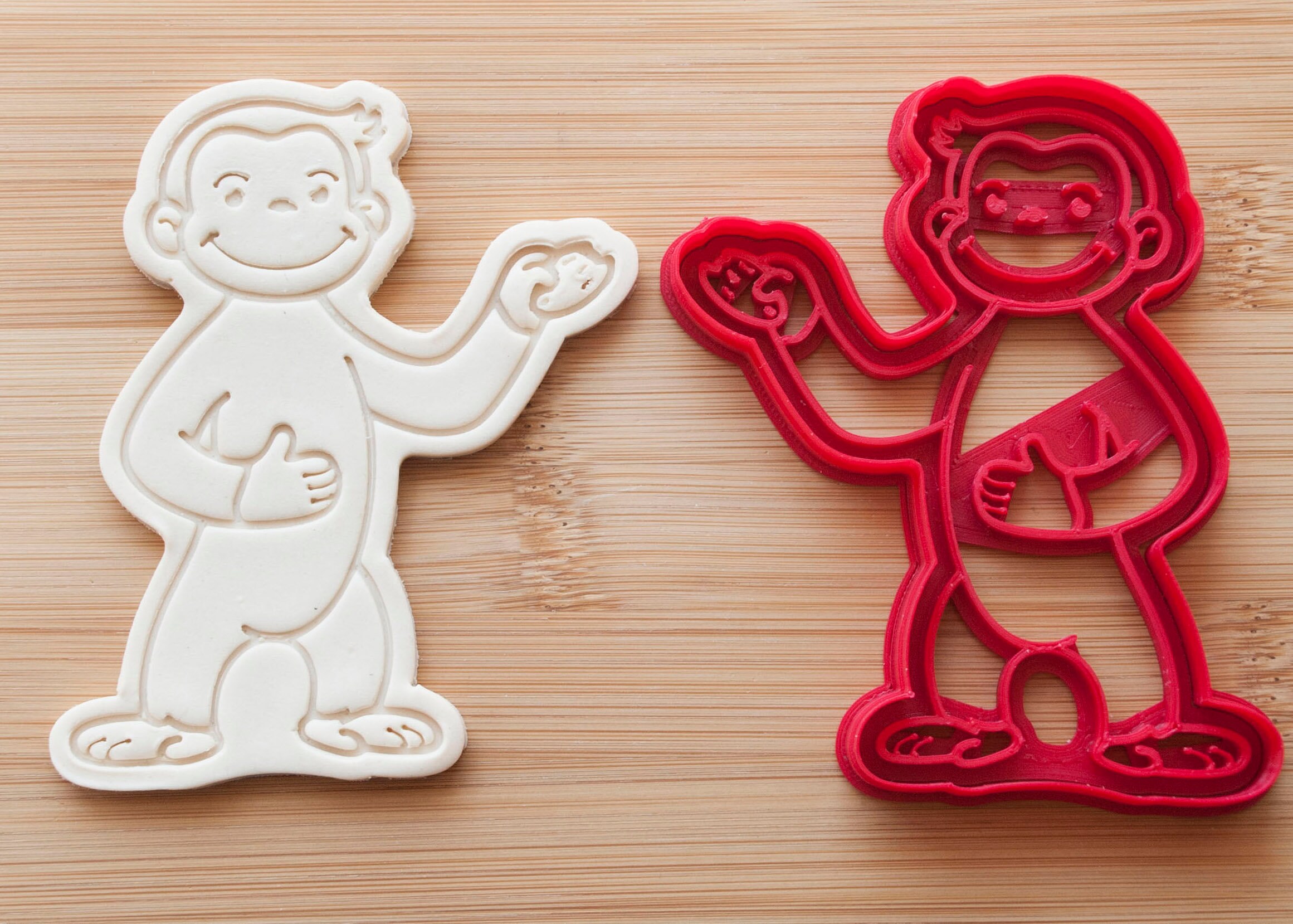 Curious cookie cutter monkey cookie cutter Etsy