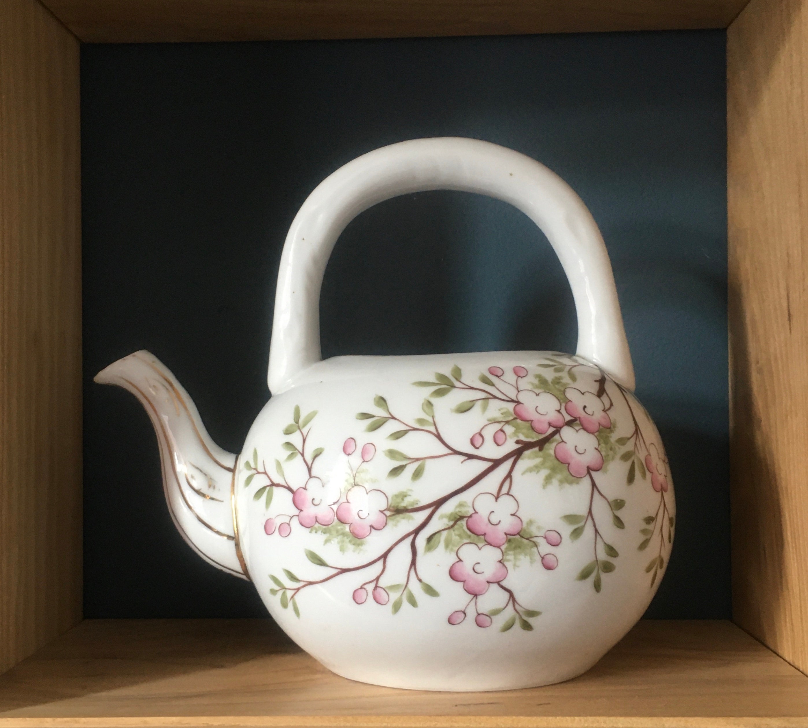 Japanese Pink & White Sakura Cherry Blossom Decorated Teapot Etsy UK